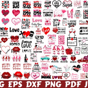 Valentine&#39;s Day Bundle Svg - Valentines Svg - Valentine&#39;s Day Cut File - Cupid Svg - Love Svg - Valentines Day Quote Svg - Valentines Saying