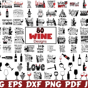 Wine Svg - Wine Cut Files - Wine Svg Bundle - Wine Quote Svg - Wine Saying Svg - Drinking Svg - Wine Clipart - Wine Silhouette - Wine Glass