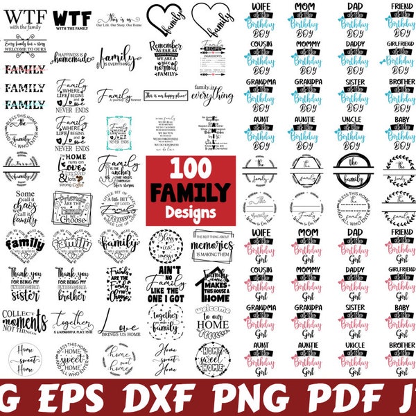 Family Svg - Family Cut File - Family Svg Bundle - Family Quote Svg - Family Saying Svg - Family Design - Family Clipart - Mom Svg - Dad Svg