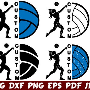 Volleyball Custom SVG - Sport Custom SVG - Volleyball Design SVG - Custom Svg - Volleyball Clipart - Volleyball Cut File - Volleyball Shirt