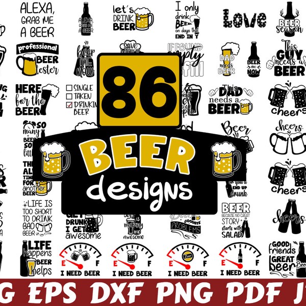 Beer Svg - Beer Svg Bundle - Beer Cut File - Beer Quote Svg - Beer Saying - Beer Mug Svg - Beer Cheers Svg - Beer Shirt - Drink Svg -Craft