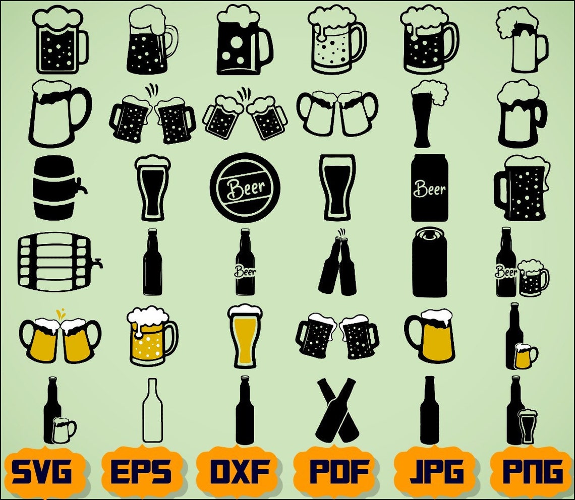 Beer Silhouette Svg Beer Clipart Beer Cut File Mug Svg - Etsy Canada
