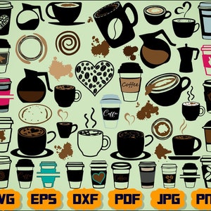 Coffee Cups Svg - Coffee Mugs Svg - Cup Svg - Mug Svg - Coffee Cup Cut File - Coffee Cup Silhouette- Coffee Mug Cut File- Coffee Mug Clipart