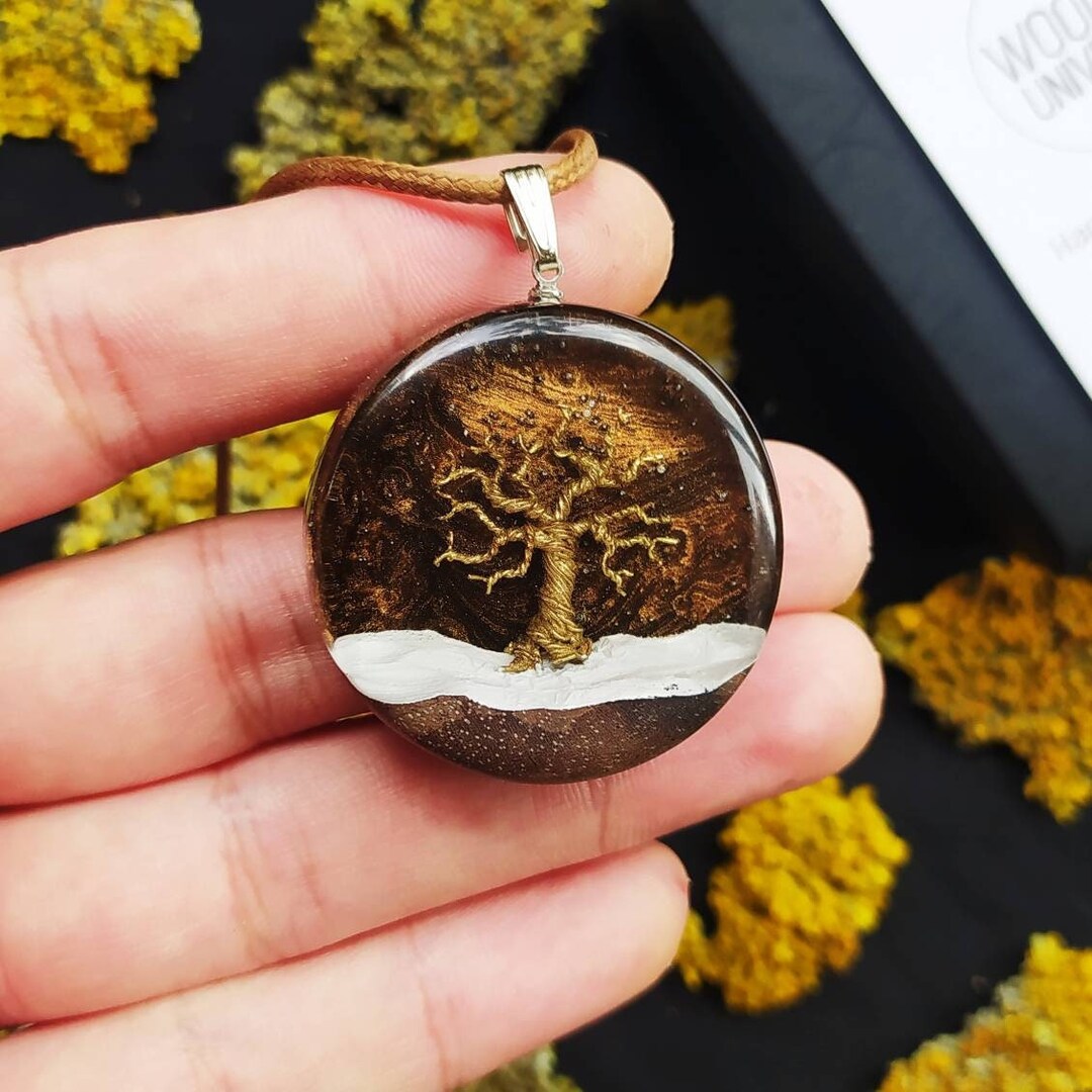 Tree of Life Necklace Resin Jewelry Tree of Life Pendant Etsy Singapore