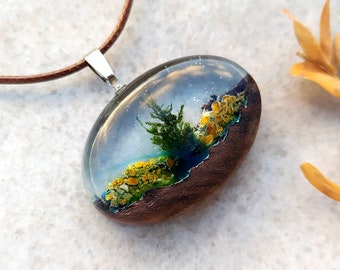 Terrarium Necklace,Pressed flower necklace,Everyday Necklace,21st Birthday gift for her