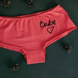 Babe Underwear, Cuples Underwear, Valentines Day Gift, Gift for Her, Womens Underwear, Girlfriend Knickers, Ladies Lingerie, Girlfriend Gift