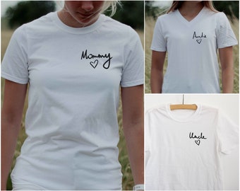 Family Heart T-shirt, Family tshirts, mommy and daddy, Grandma grandpa, Auntie Uncle, Christmas gift idea, Family Matching photoshoot shirts