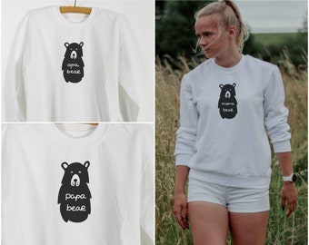 Family Bear Sweatshirts, Mama Bear, Papa Bear, Opa Bear Sweater, Matching Family Outfit for Pictures, Oma bear hoodie, Family Outfit hoodies