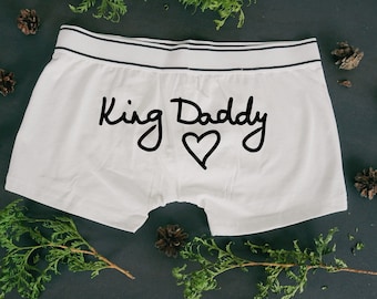 King Daddy Boxers, Mens Boxer Briefs, Best Dad Ever, Fathers Day Gift, Gift for Dad, Mens Underwear, Gifts for Him, King, First Time Dad