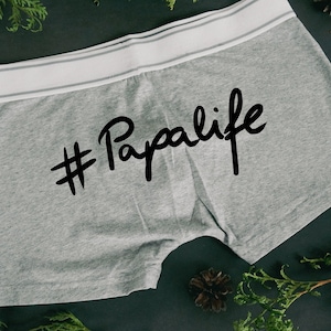Papalife Boxers, Mens Boxer Briefs, Best Dad Ever, Fathers Day Gift, Present Dad, Mens Underwear, Gifts for Him, Dad Boxers, First Time Dad