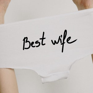 Best Wife Underwear, Gift For Wife, Valentines Day Gift, Anniversary Gift, Hot Wife Briefs, Hipster Panty, Womens Underwear, Ladies Lingerie