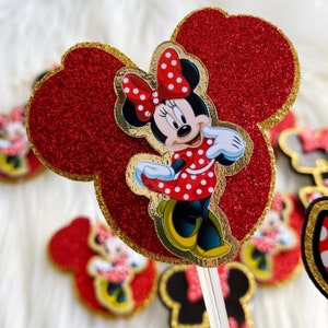 Minnie Mouse cupcake topper, Minnie party decorations, Cupcake topper Minnie Mouse , Minnie Mouse party theme, Minnie cupcakes toppers decor