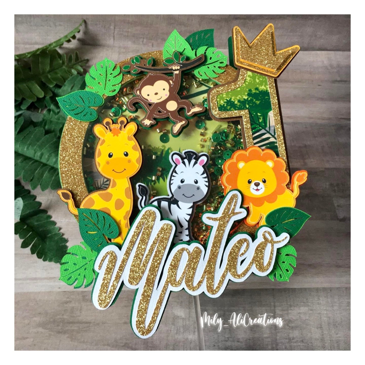 Safari Cake Toppersafari Party Decorations Wild One Etsy