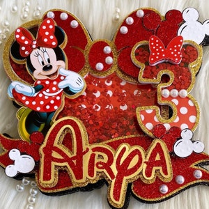 Minnie Mouse Cake Topper, Minnie Pink Birthday, Minnie Party Decoration, Minnie Themed Party, Minnie Mouse birthday, Gold Minnie Mouse Party