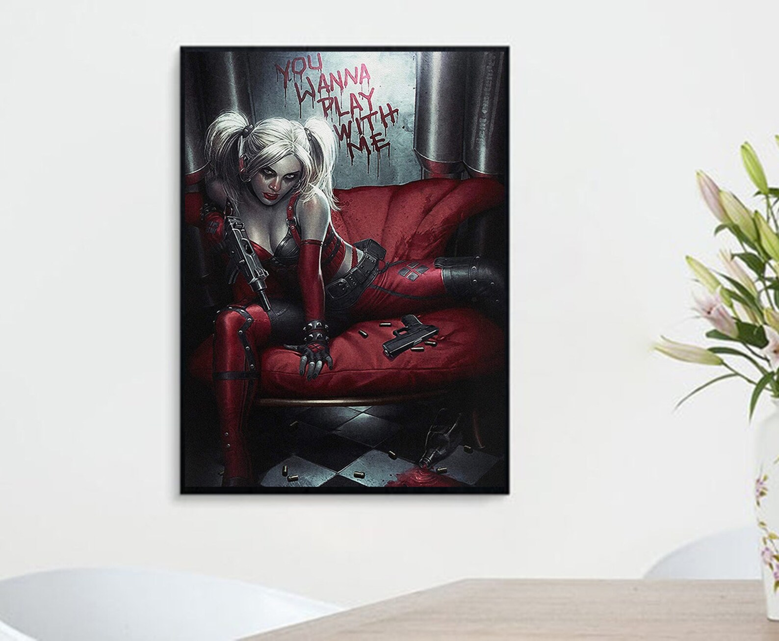 Harley Quinn Hot Girl Wall Decor Poster Etsy