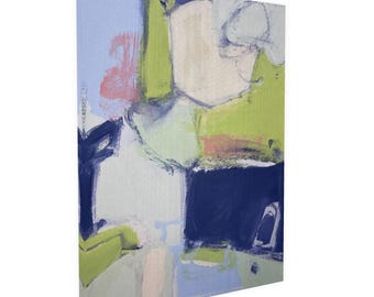 Abstract Art Print| LARGE CANVAS PRINT | Colorful Geometric Print | Contemporary Home Decor | Blue and Green Art | Art for Living Room