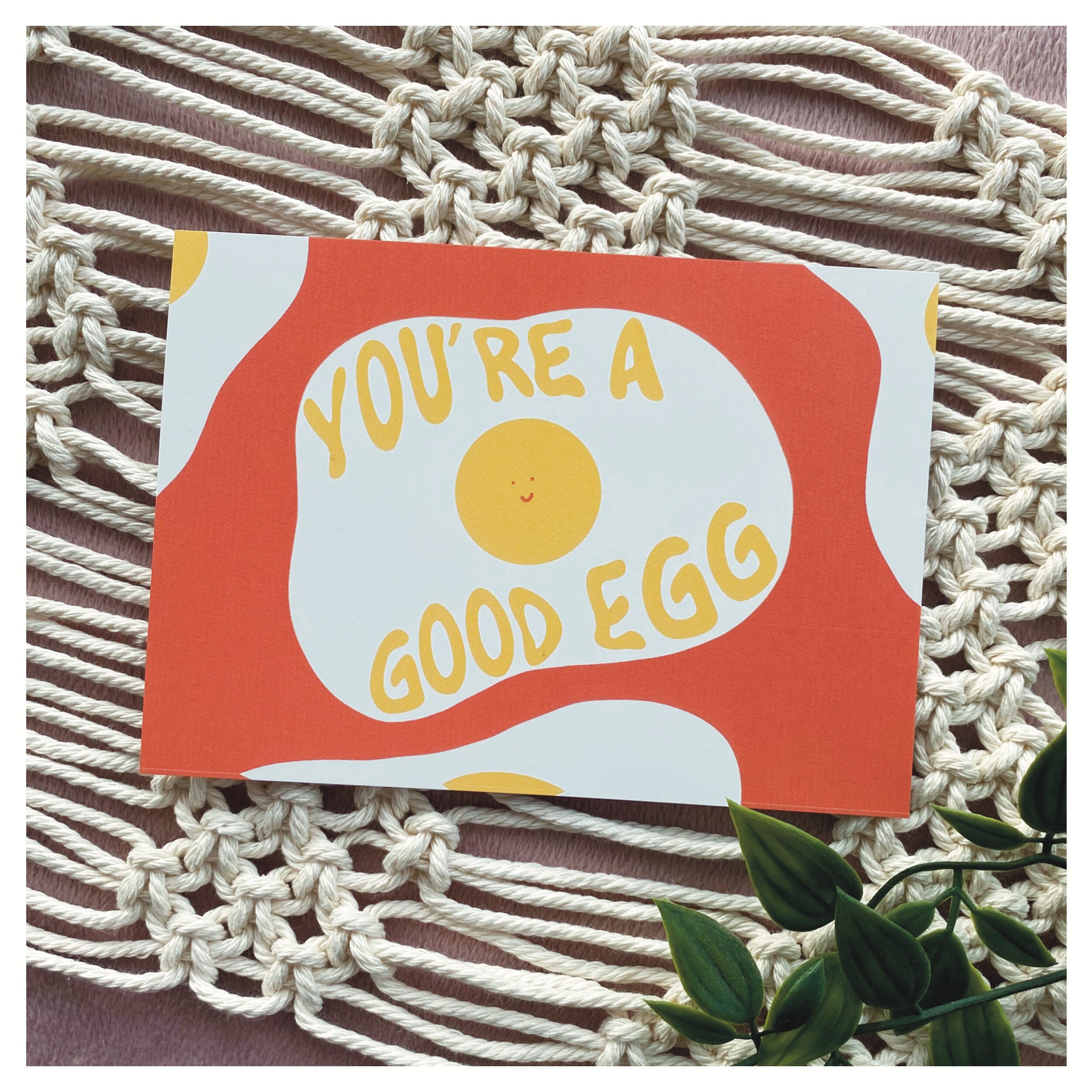 You're A Good Egg Postcard / Positive Motivational Etsy