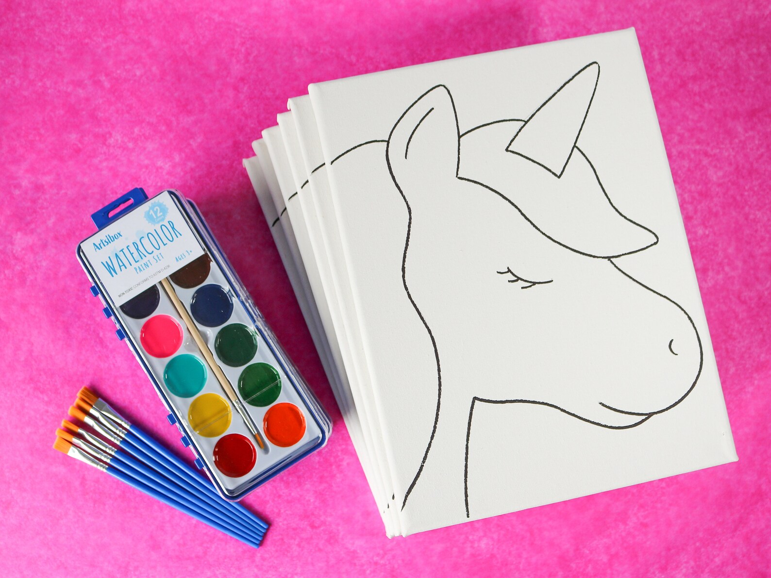 Unicorn Painting Party Unicorn Crafts Unicorn Art Kit Etsy