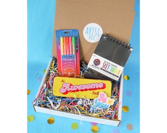 Tween Art Box, Craft Box Tween, Art Kit, Kid Art Box, Drawing Box, Art Gift Tween, Birthday Gift, Drawing, Artist Gift, FREE SHIPPING