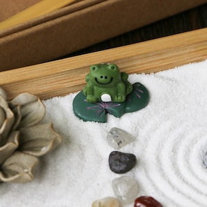 Mini Chakra Crystal Zen Garden Desktop Miniature Japanese Sand Rock Garden Kit Home Office Meditation Zen Gift with Set Rake Tools Set image 9