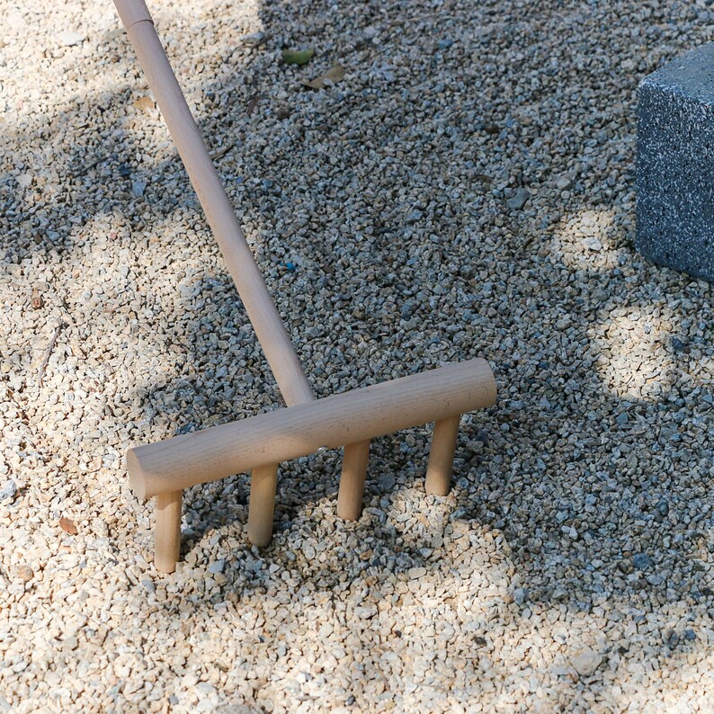 2PCS Fullsize Outdoor Zen Garden Rake Japanese Sand Garden Rake Tool
