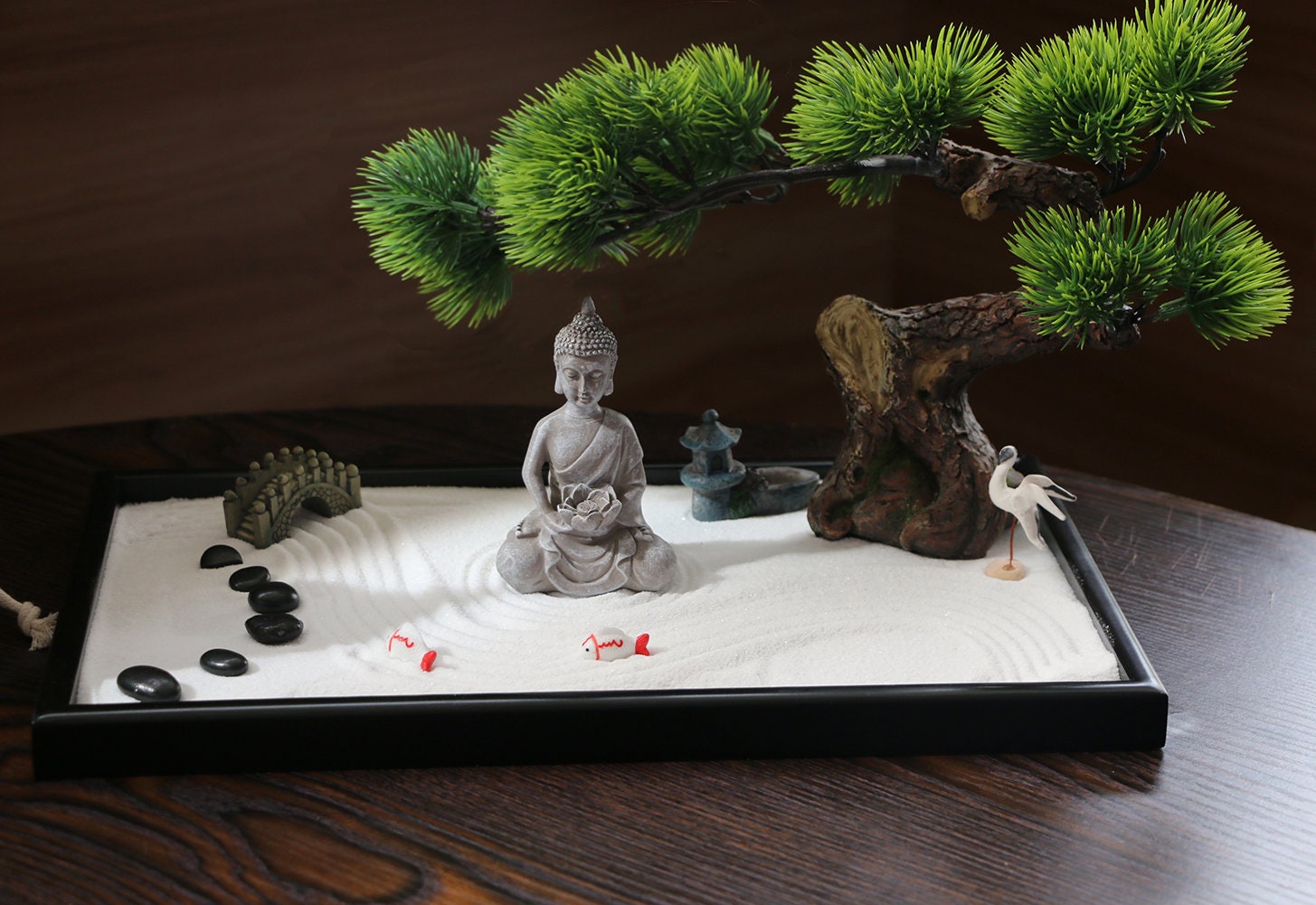 Japanese Tabletop Meditation Zen Garden Gift Tabletop Rock Etsy UK