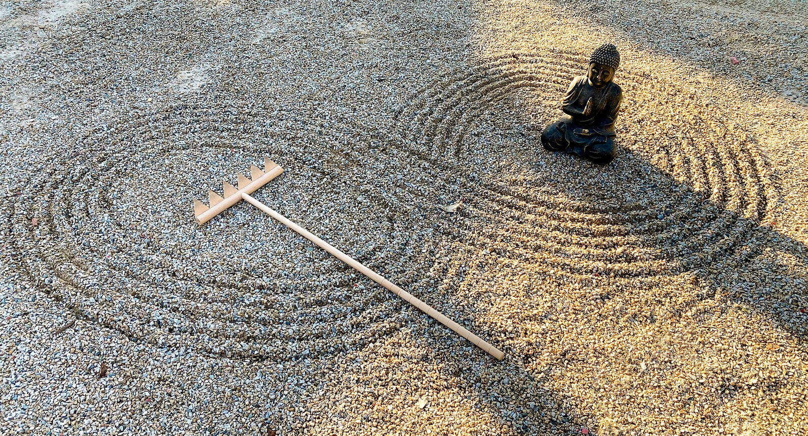 2PCS Large Zen Garden Rake Tool 48 Full Size Outdoor Japanese Garden