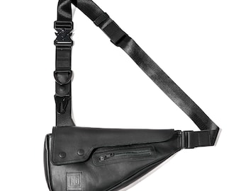 Crossbody Bag, Full-Grain Leather Holster with 38mm Cobra Buckle