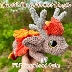 Demeter the Autumn Dragon Crochet Pattern- Digital PDF Pattern ONLY