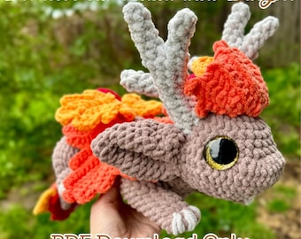 Demeter the Autumn Dragon Crochet Pattern- Digital PDF Pattern ONLY