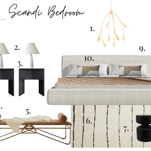 Mood Board, Diseño De Habitaciones, Diseño De Interiores, Decoración De Interiores - Dormitorio Escandinavo
