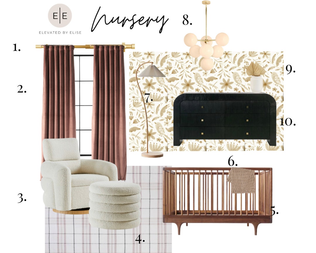 Mood Board, Room Design, Interior Design, Interior Decorating - Girl’s ...