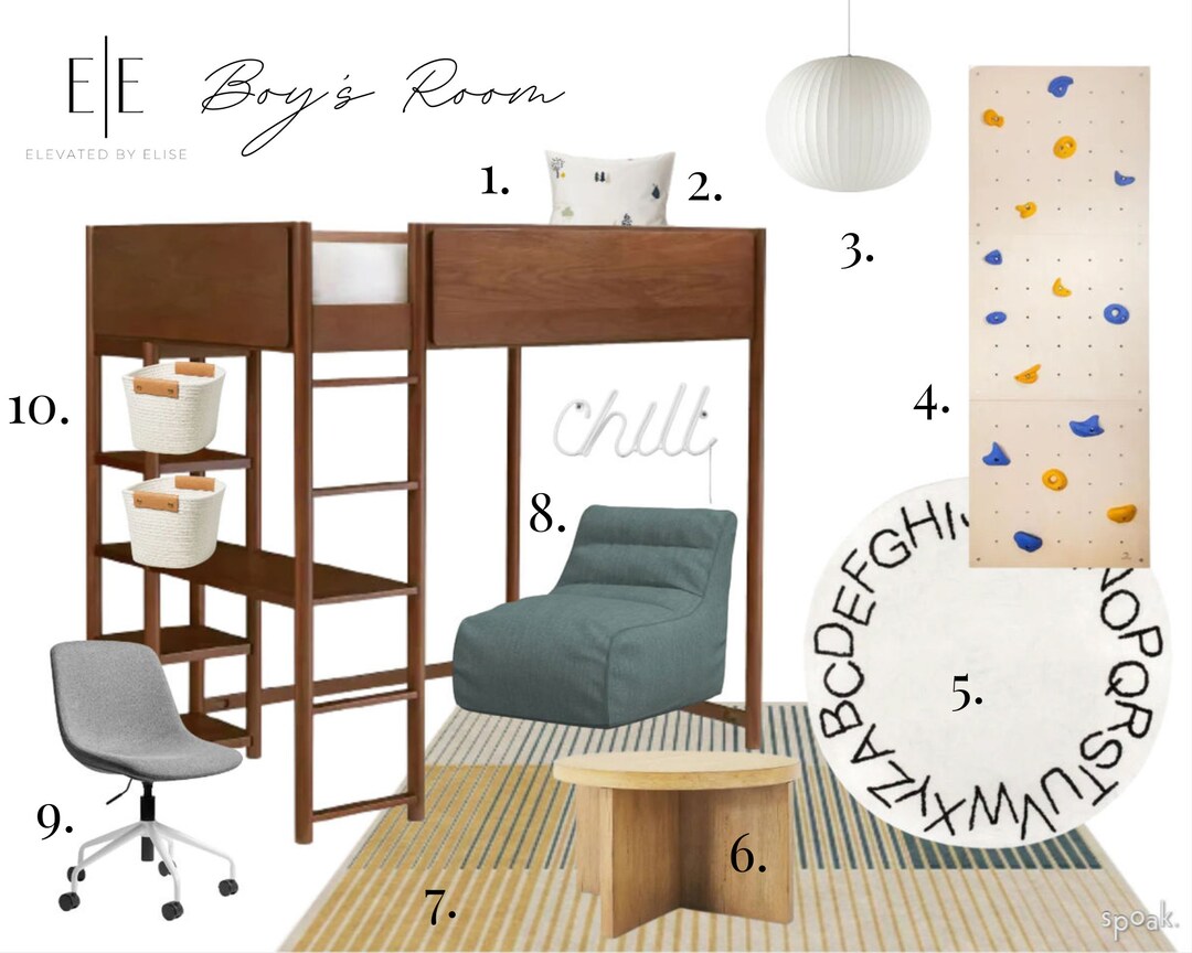 Mood Board, Room Design, Interior Design, Interior Decorating - Boy’s ...