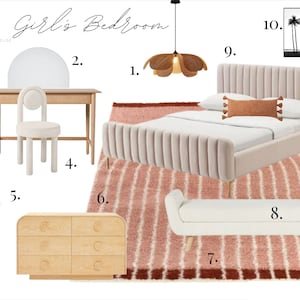 Mood Board, Diseño De Habitaciones, Diseño De Interiores, Decoración De Interiores - Dormitorio De Niña