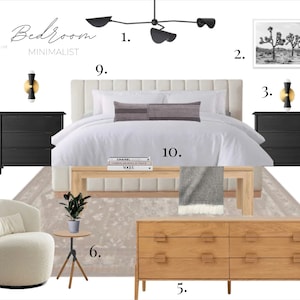 Mood Board, Diseño De Habitaciones, Diseño De Interiores, Decoración De Interiores - Dormitorio Minimalista