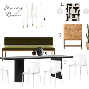 Mood Board, Diseño De Habitaciones, Diseño De Interiores, Decoración De Interiores - Comedor Moderno En El Desierto