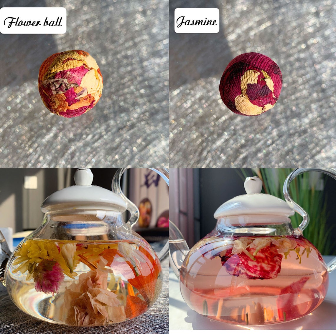 Blooming Tea Balls Flowering Tea Balls Blooming Flower Teas Etsy