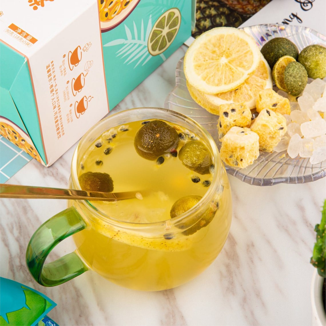 Kumquat Lemon Passion Fruit Tea Freezedried Lemon Slices Etsy