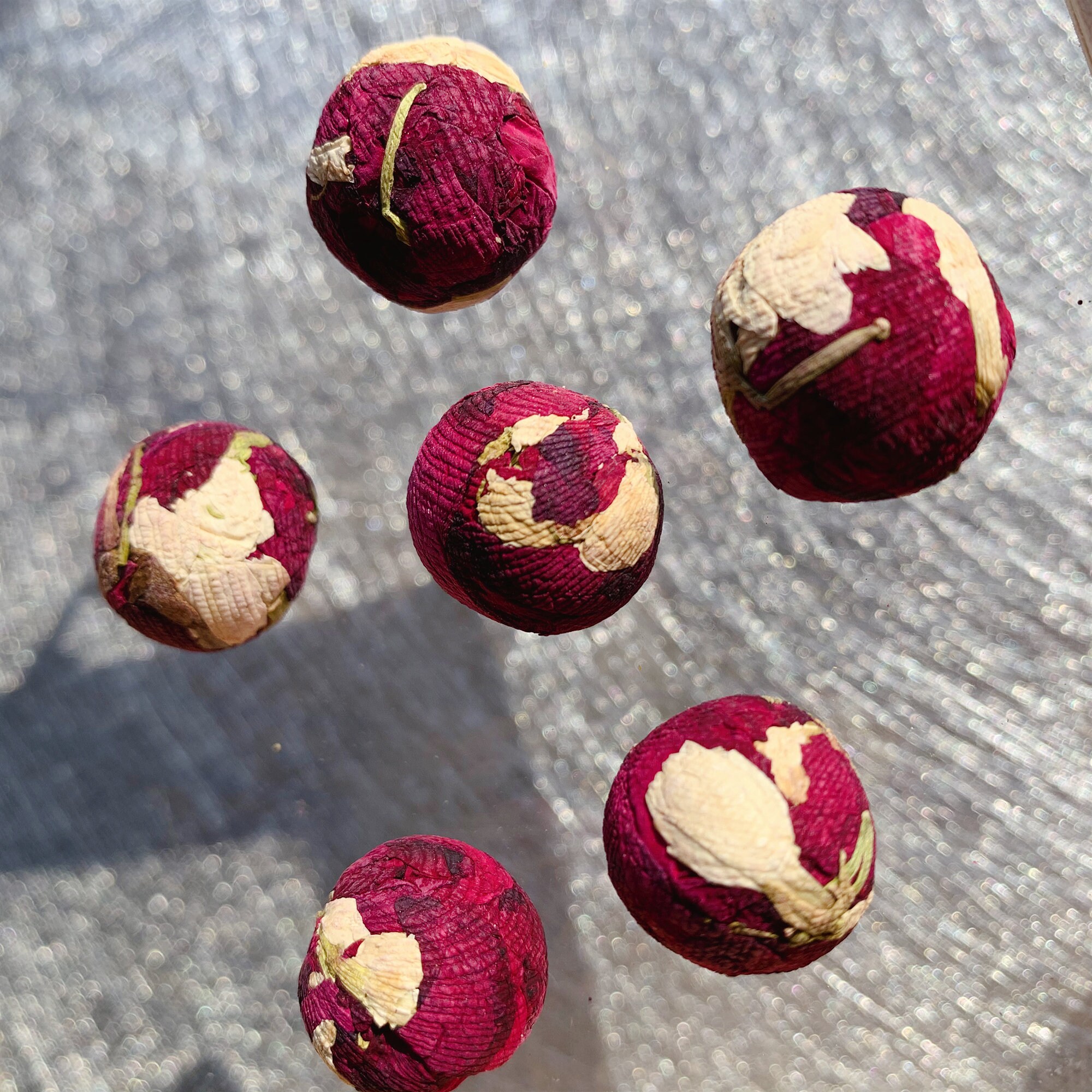 Roses and Jasmine Tea Balls Flowering Tea Balls Blooming Etsy