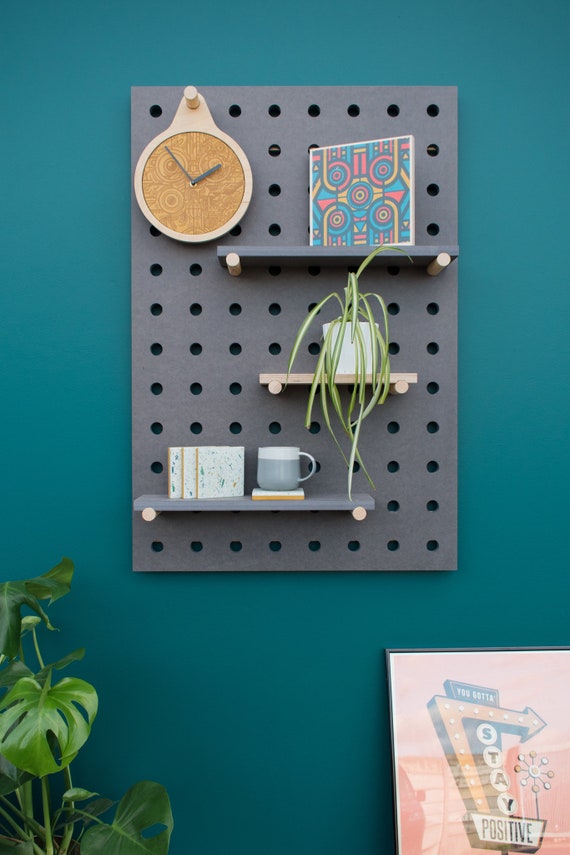 Pegboard home office pegboard bundle home decor wooden Etsy