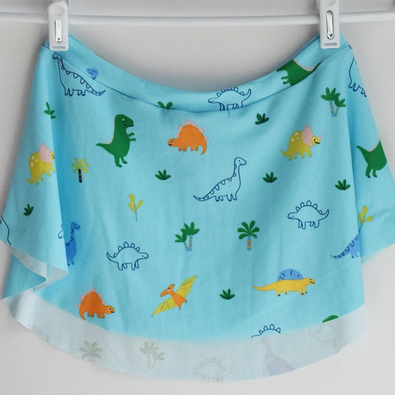 Blue & Purple Laser Dinos - Women's Dinosaur Skirt main image 1