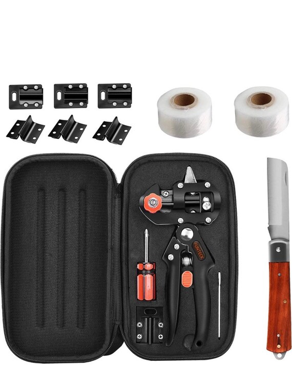 FUNTECK 2 in 1 Grafting Tools Pruner Kit V graft Omega graft and