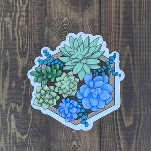 Sukkulenten wasserfester Aufkleber