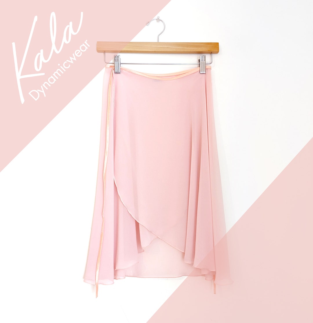 Ballet Wrap Skirt - Pastel Pink Smooth Chiffon - Long Length - Ready to Ship - BALLET Pink Skirt ...