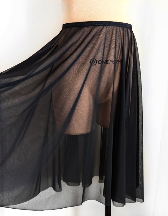Gathered sheer skirt online