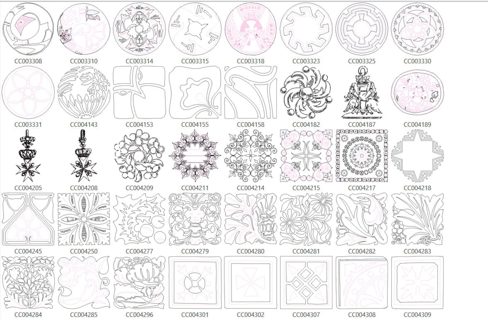 Lightburn Art Library .lbart 464 Files Designs-Circles | Etsy