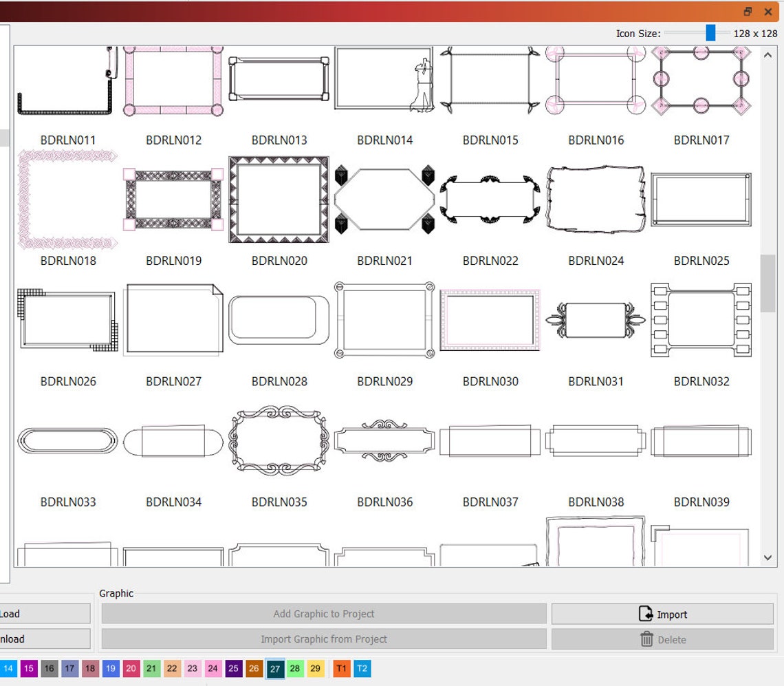 Lightburn Art Library .lbart 252 Files Borders Landscape for Etsy