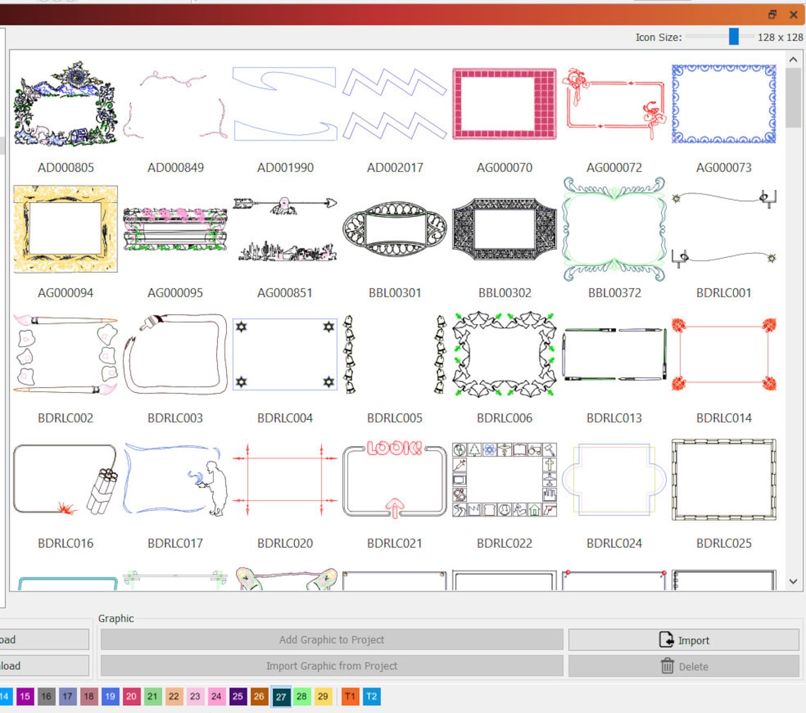 Lightburn Art Library .lbart 252 Files Borders Landscape for Etsy