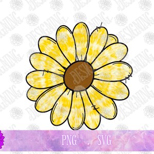 Sublimation flower png, daisy flower, sunflower, daisy png, sunflower png