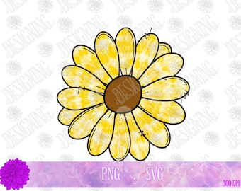 Kwiat sublimacji png, kwiat stokrotki, słonecznik, stokrotka png, słonecznik png